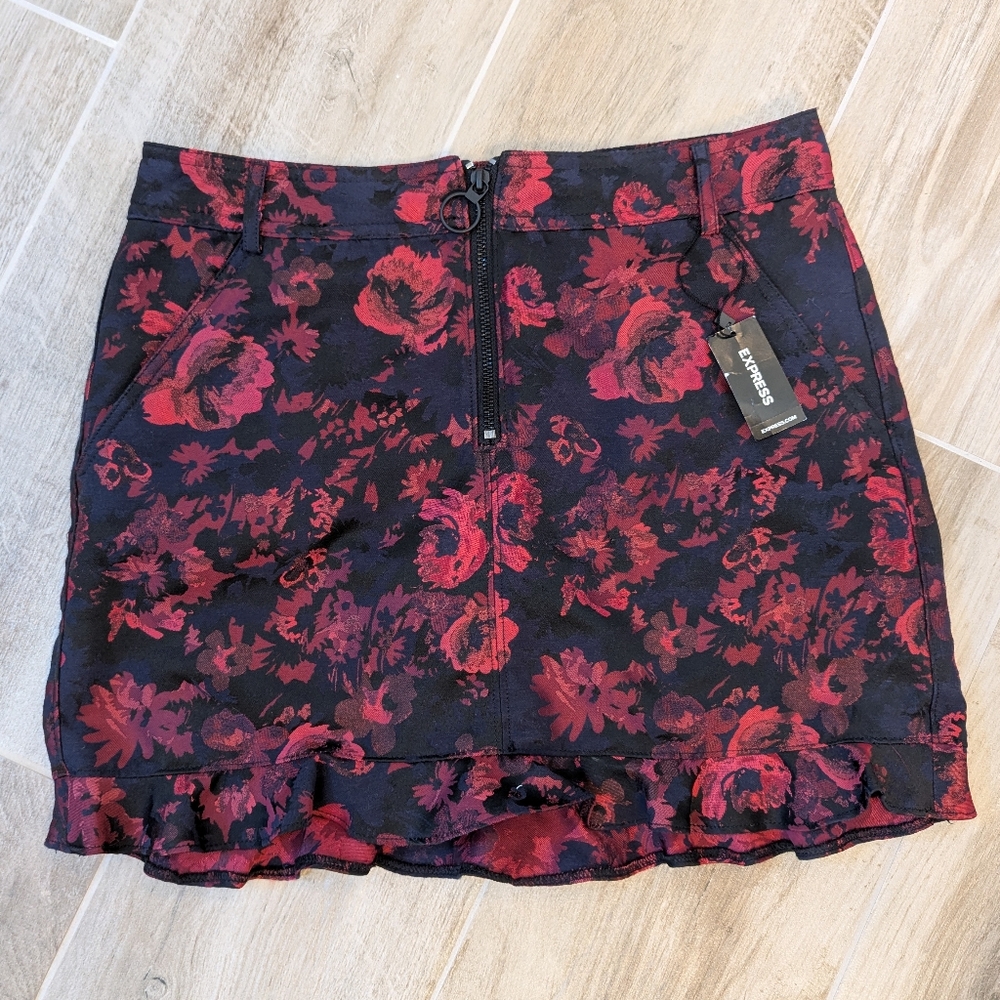 Express Floral Skirt